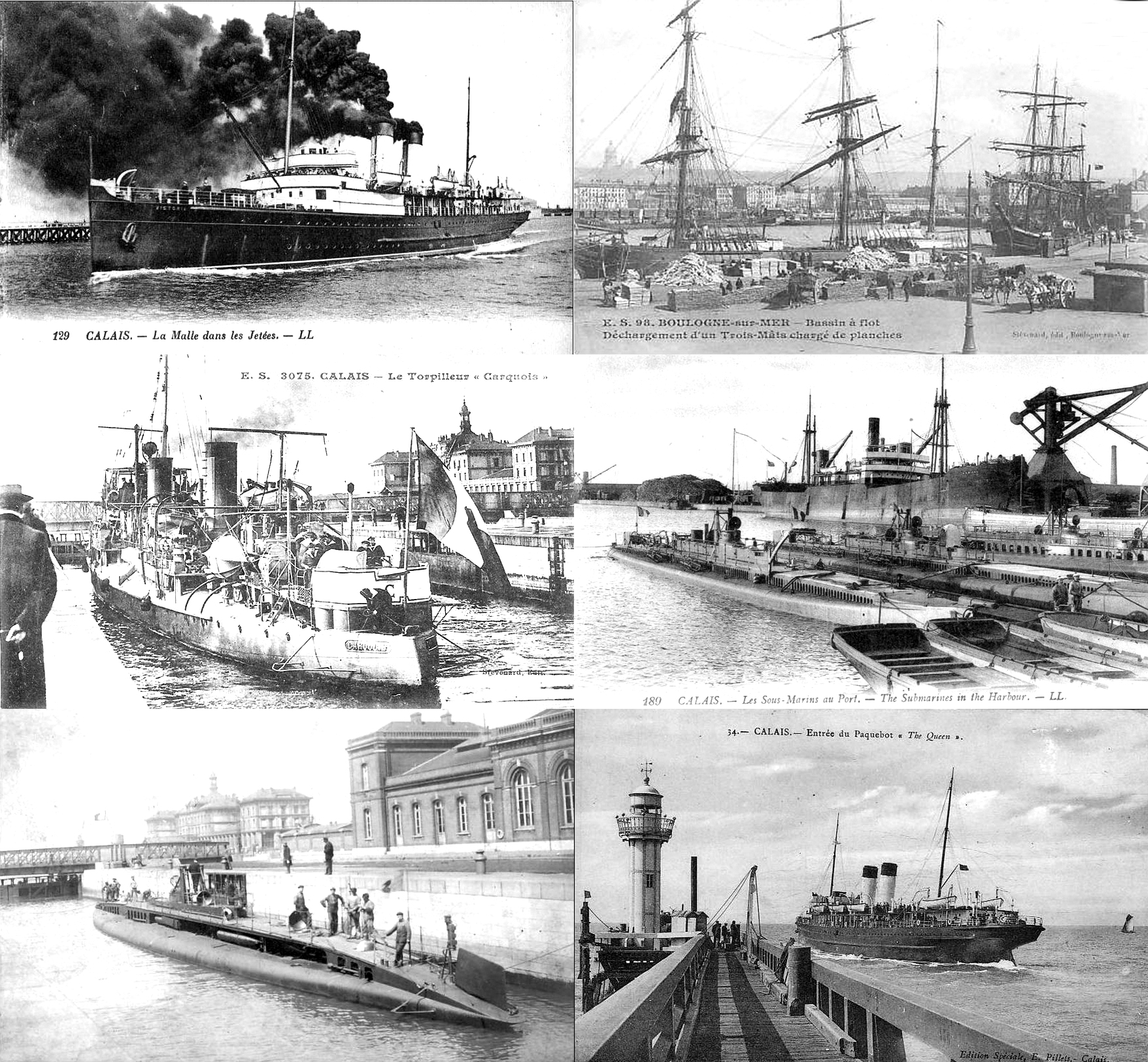 CALAIS 04 Diff rents Bateaux De L poque Partir De 1900