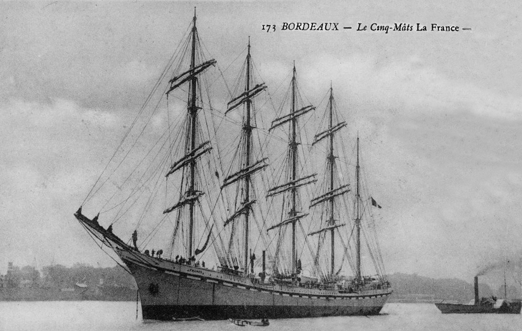 Bordeaux La France Bateau 5 Mats le plus grand du Monde — free download